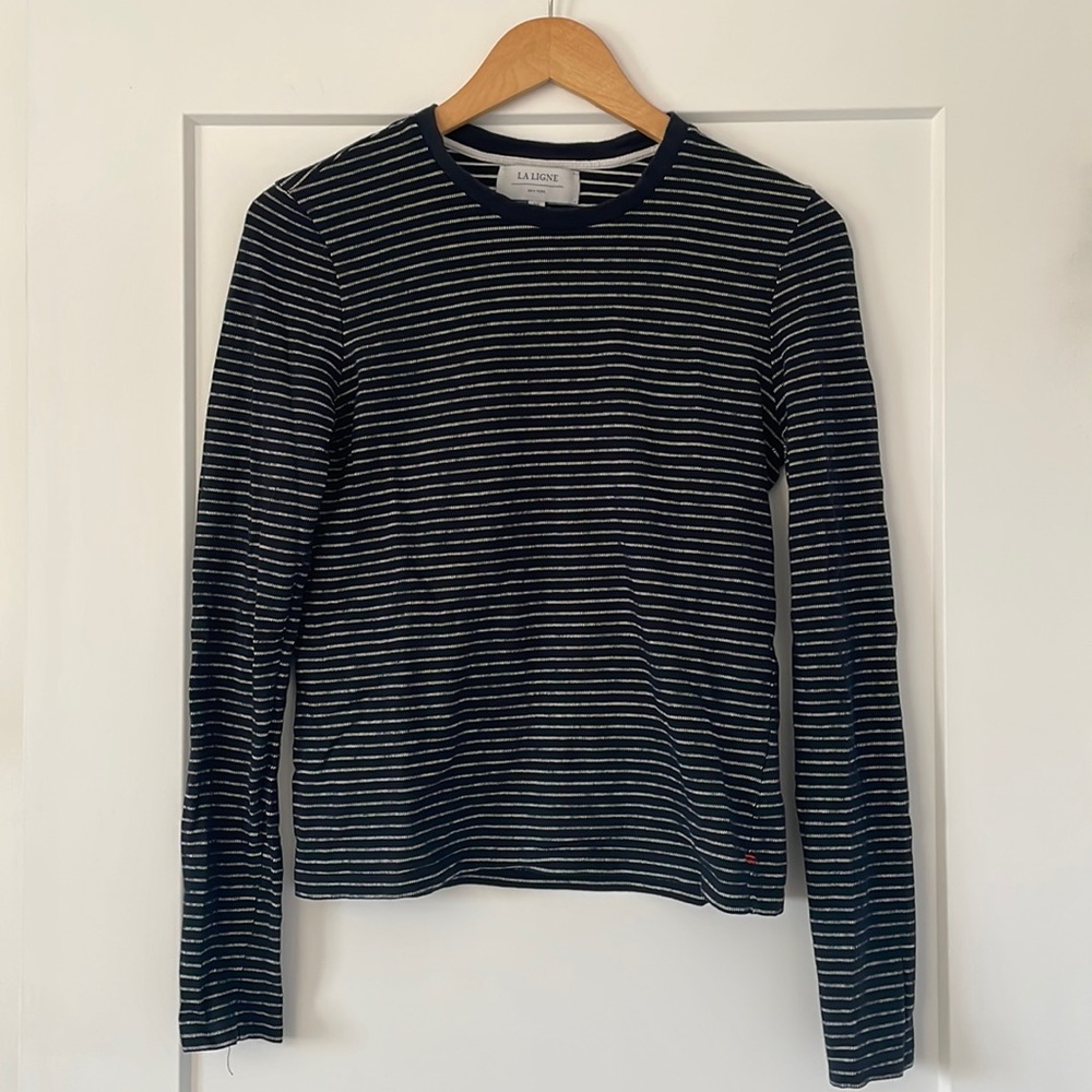La Ligne navy and white striped long sleeve tee Size XS